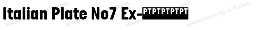 Italian Plate No7 Ex字体转换